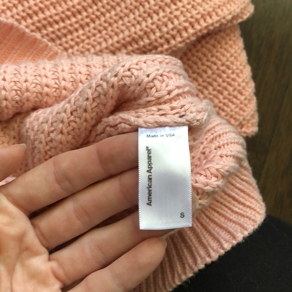 Pink American Apparel fisherman sweater - Picture 4 of 4